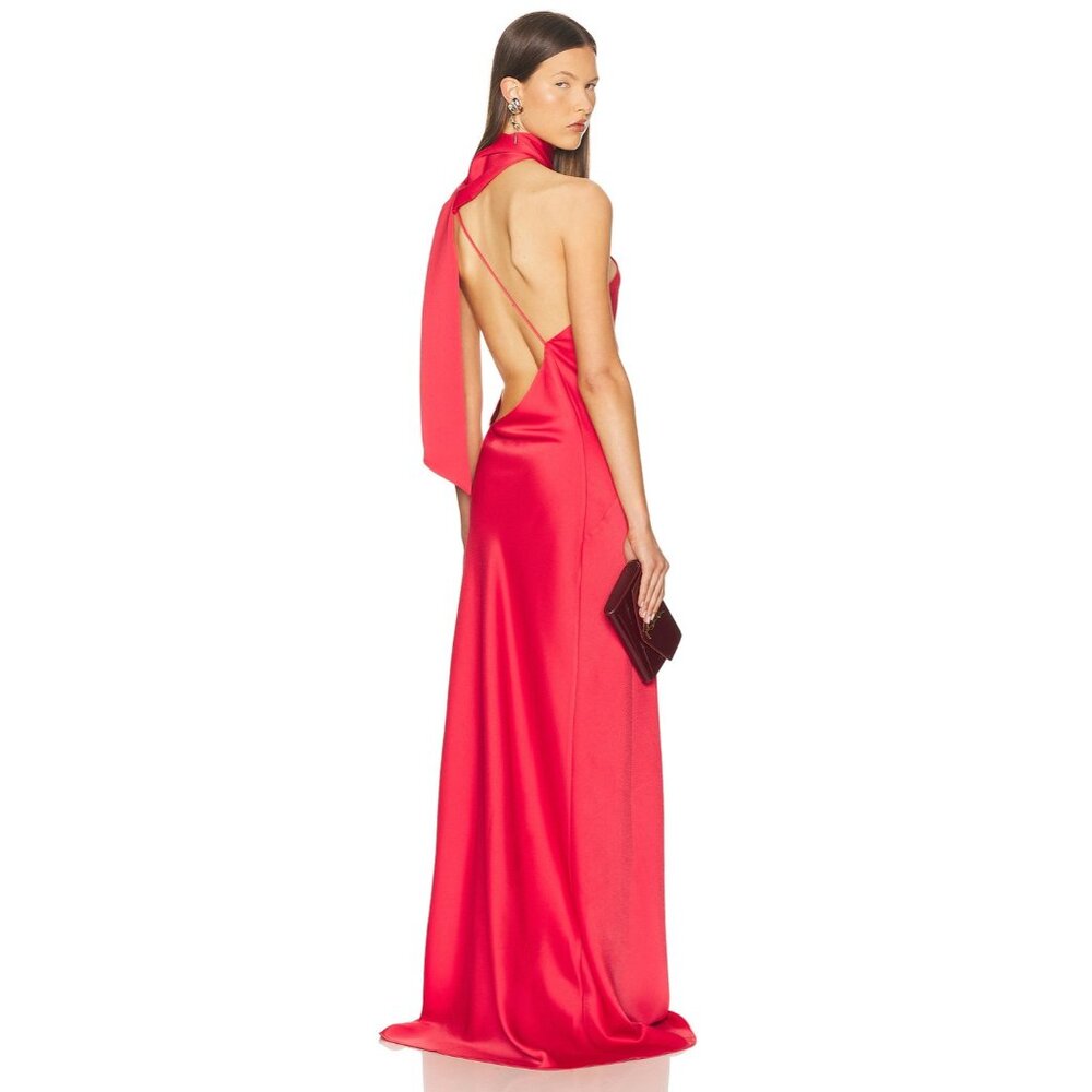ILA Amelia Dress in Red One Shoulder